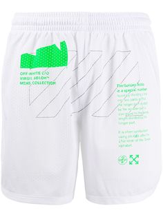Off-White arch shapes mesh shorts
