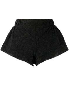 Oséree metallic flared shorts