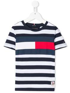 Tommy Hilfiger Junior футболка в полоску круглым вырезом