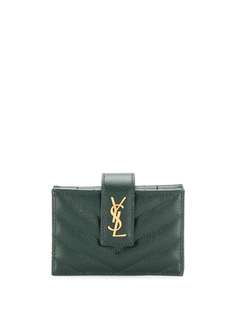 Saint Laurent картхолдер с декором Monogram
