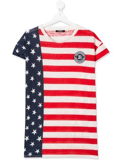 Balmain Kids футболка с принтом American Flag
