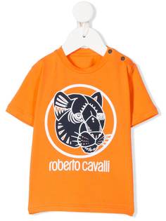 Roberto Cavalli Junior футболка с жаккардовым логотипом