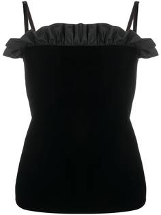 Yves Saint Laurent Pre-Owned бархатная блузка с оборками
