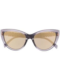 Moschino Eyewear солнцезащитные очки в прозрачной оправе кошачий глаз