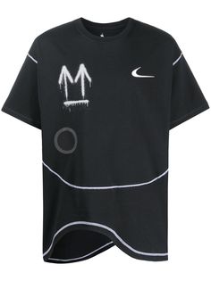 Off-White футболка асимметричного кроя из коллаборации с Nike