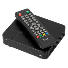 Ресивер DVB-T2 Сигнал T34, черный