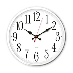 Настенные часы Бюрократ WallC-R75P, аналоговые, белый