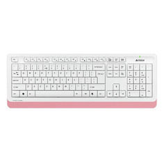 Клавиатура A4TECH Fstyler FK10, USB, белый розовый [fk10 pink]