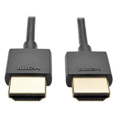 Кабель аудио-видео TRIPPLITE HDMI (m) - HDMI (m) , 0.9м, GOLD черный [p569-003-slim]