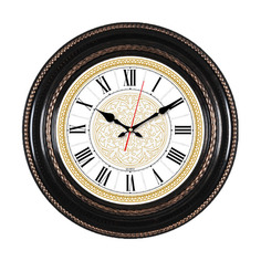 Настенные часы Бюрократ WallC-R68P, аналоговые, коричневый