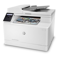 МФУ лазерный HP Color LaserJet Pro M183fw, A4, цветной, лазерный, белый [7kw56a]