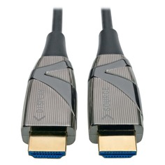 Кабель аудио-видео TRIPPLITE HDMI (m) - HDMI (m) , ver 2.0, 100м, GOLD черный [p568-100m-fbr]