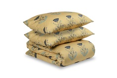 Комплект постельного белья двуспальный из сатина с принтом летний цветок из коллекции essential (tkano) мультиколор 200x1x200 см.
