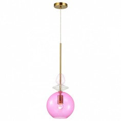Подвесной светильник bella 3 (odeon light) розовый 202 см.