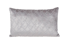 Чехол для подушки с бисером переплет (garda decor) серый 50x30 см.