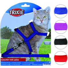 Шлейка и поводок для кошек TRIXIE Cat Harness 35-45 см В ассортименте