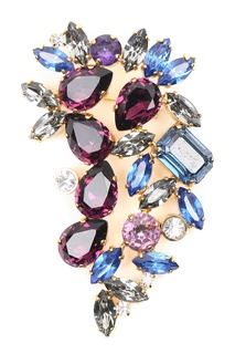 Брошь из разноцветных кристаллов Marina Rinaldi