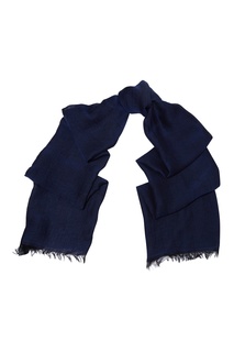 Синий шарф с узорами Emporio Armani