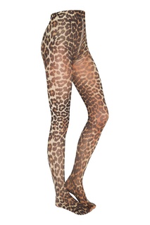 Этичные колготки с леопардовым принтом Ganni x Swedish Stockings
