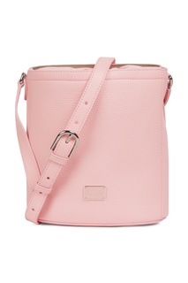 Светло-розовая кожаная сумка с нейлоновой вставкой Furla