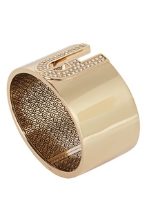 Золотистый широкий браслет Furla 1927 с кристаллами