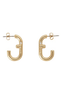 Золотистые серьги-пусеты Furla 1927 с логотипами