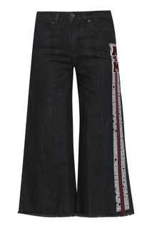 Черные укороченные джинсы с отделкой Antonio Marras
