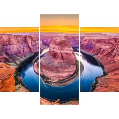 Набор из 3 картин (90x70 см) Изгиб подковы на реке Колорадо HE-107-303 Ekoramka