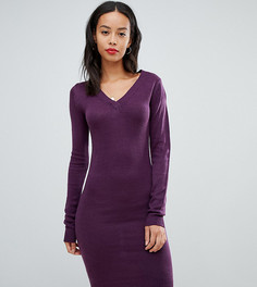 Платье-джемпер с V-образным вырезом Brave Soul Tall-Фиолетовый
