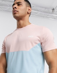 Спортивная футболка с контрастной вставкой ASOS 4505-Розовый