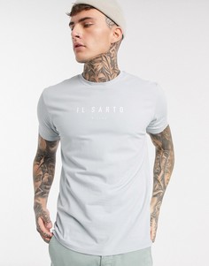 Узкая футболка с логотипом Il Sarto-Серый