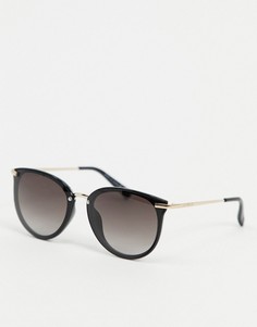 Черные солнцезащитные очки в стиле ретро River Island-Черный