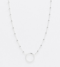 Эксклюзивное серебряное ожерелье-чокер с подвеской-кольцом Kingsley Ryan-Серебристый