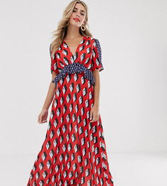 Платье мидакси с геометрическим принтом Twisted Wunder-Мульти