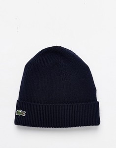 Шапка-бини с отворотами Lacoste-Синий