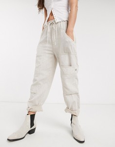 Брюки в стиле милитари Free People-Белый