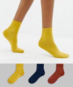 Набор из 3 пар носков осенних цветов ASOS DESIGN-Мульти