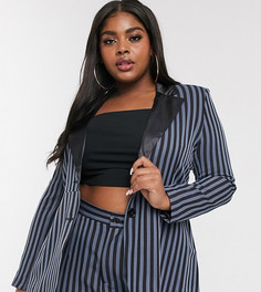 Пиджак в полоску с контрастными лацканами Unique 21-Мульти Unique21 Hero