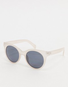 Круглые солнцезащитные очки в бежевой оправе Esprit-Бежевый