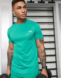 Зеленая футболка из быстросохнущей ткани ASOS 4505-Зеленый