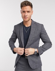 Серый фактурный пиджак New Look