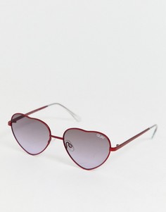 Солнцезащитные очки в форме сердец Quay Kim-Красный