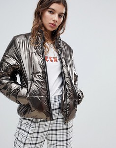 Дутая куртка с эффектом металлик JDY-Золотой