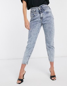 Синие джинсы в винтажном стиле River Island-Синий