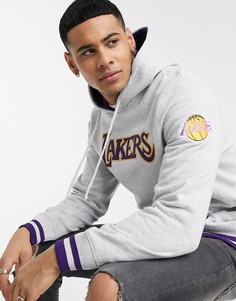 Худи серого цвета с логотипом команды "Los Angeles Lakers" Mitchell & Ness CNY-Серый