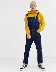 Свободный джинсовый комбинезон с карманом ASOS DESIGN-Синий