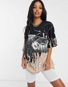Oversized-футболка с принтом орла Jaded London-Мульти