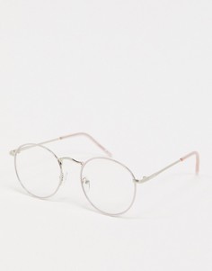 Розовые очки с прозрачными стеклами ASOS DESIGN-Розовый