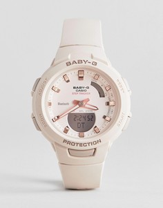 Розовые силиконовые часы с функцией шагомера Casio Baby G-Розовый
