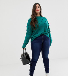 Зауженные джинсы Junarose-Темно-синий